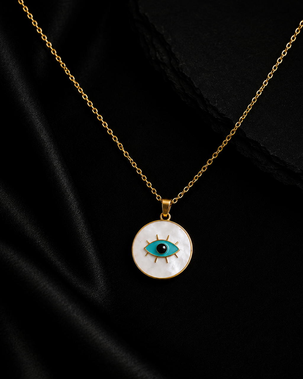 Evil Eye Medallion Necklace