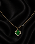 The Emerald Clover Halo Necklace