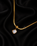 The Iridescent Rhombus Herringbone Necklace