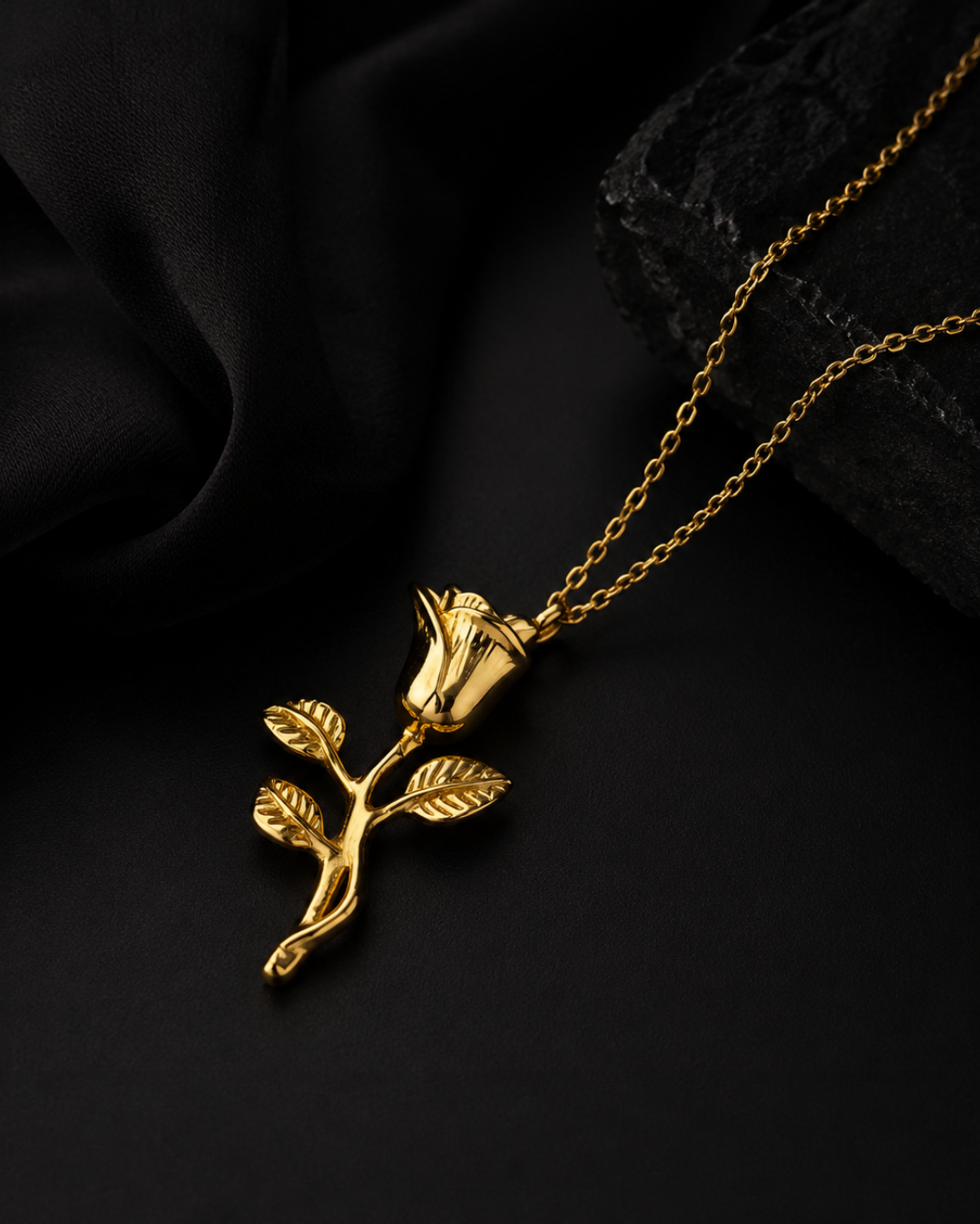 Blooming Rose Pendant Necklace