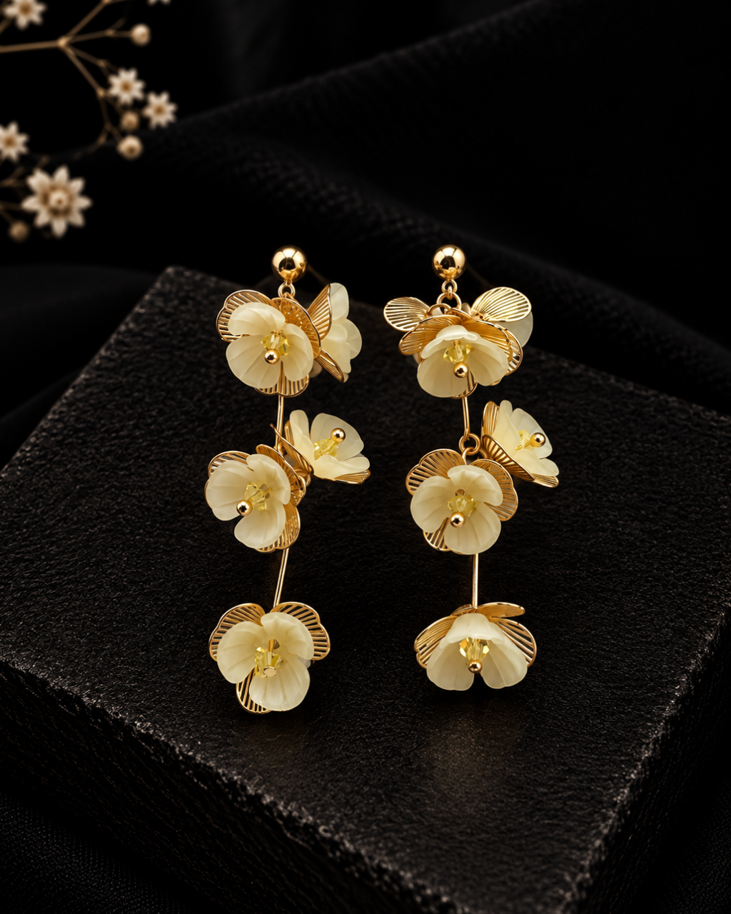 Pastel Blossom Drop Earrings