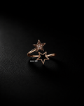 Rose Gold Dual Star Open Ring