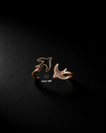 Rose Gold Dual Swallow Open Ring