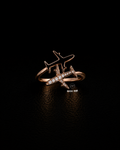 Rose Gold Wanderlust Dual Airplane Open Ring