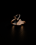 Rose Gold Cosmic Rocket Open Ring