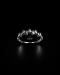 Silver Crown Pebble Band Ring