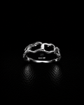 Silver Openwork Heart Band Ring