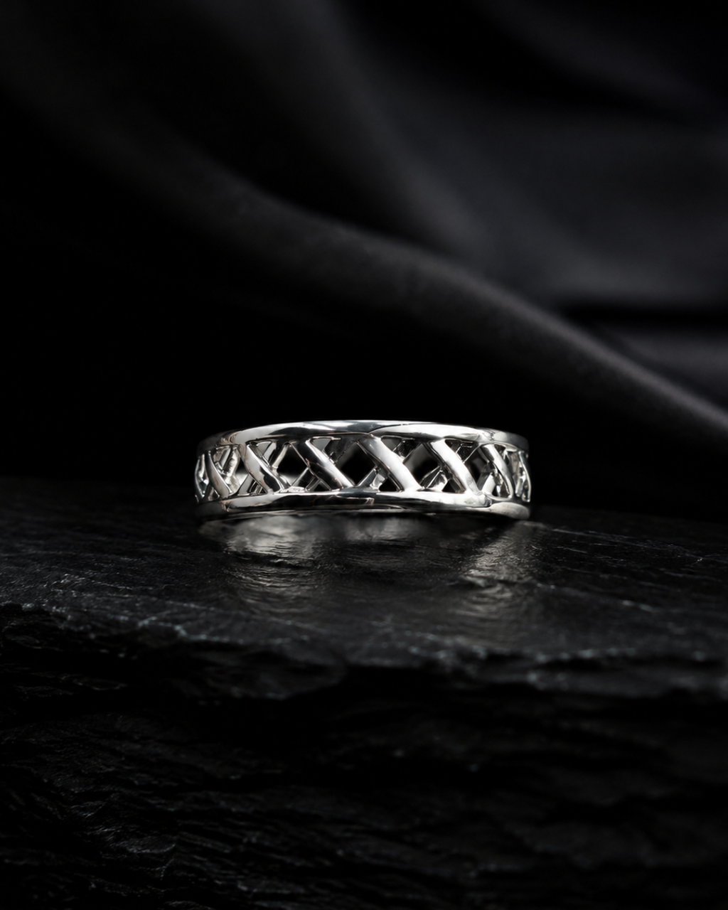 Interwoven Openwork Statement Band