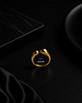 Fluid Teardrop Open Ring