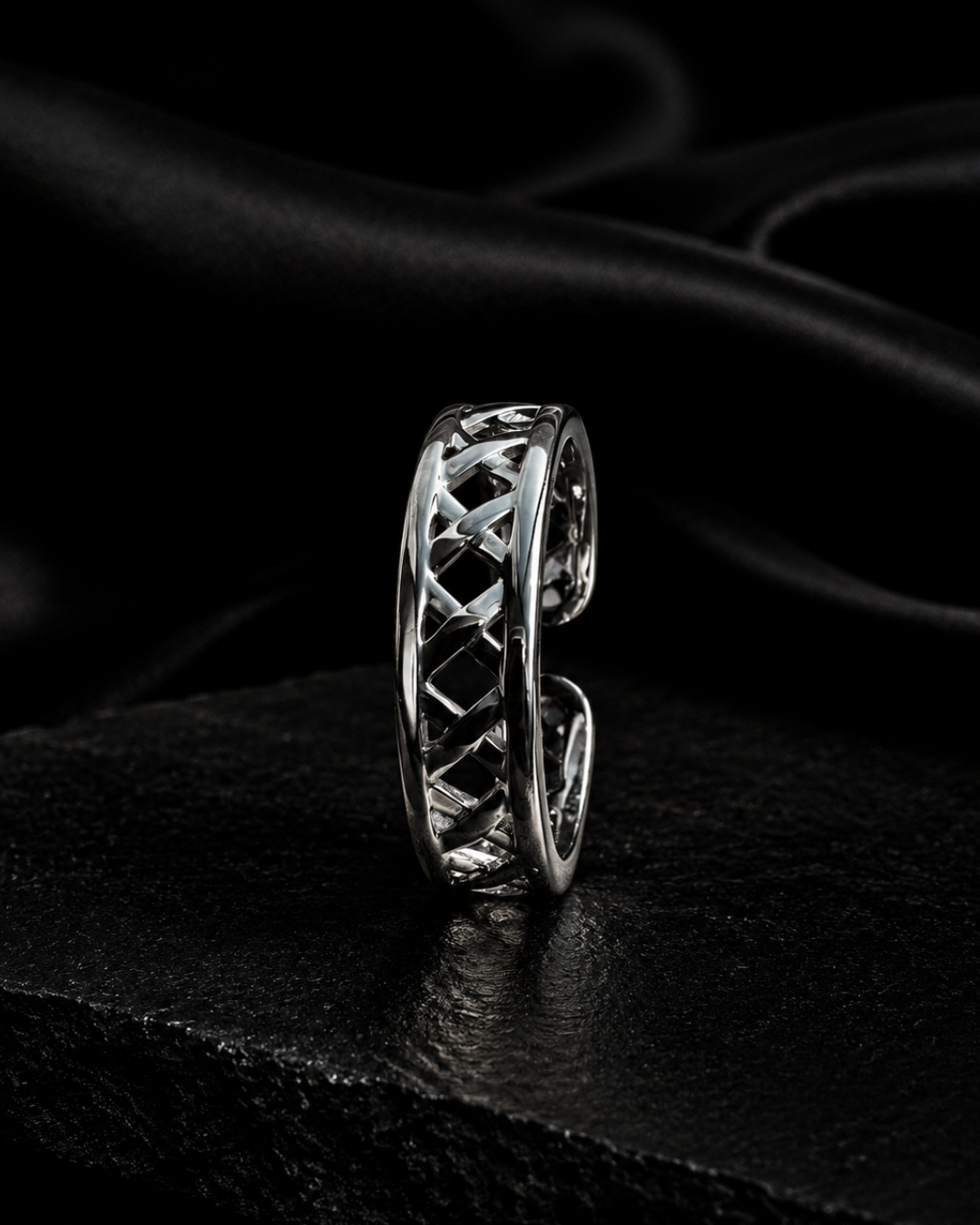 Interwoven Openwork Statement Band