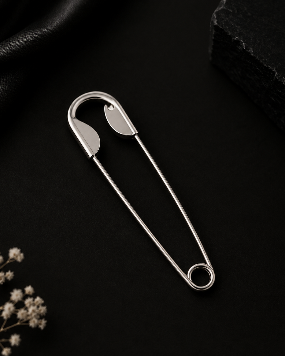 Hair Bun Silver Pin