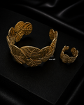 The Textured Leaf Statement Cuff & a Ring