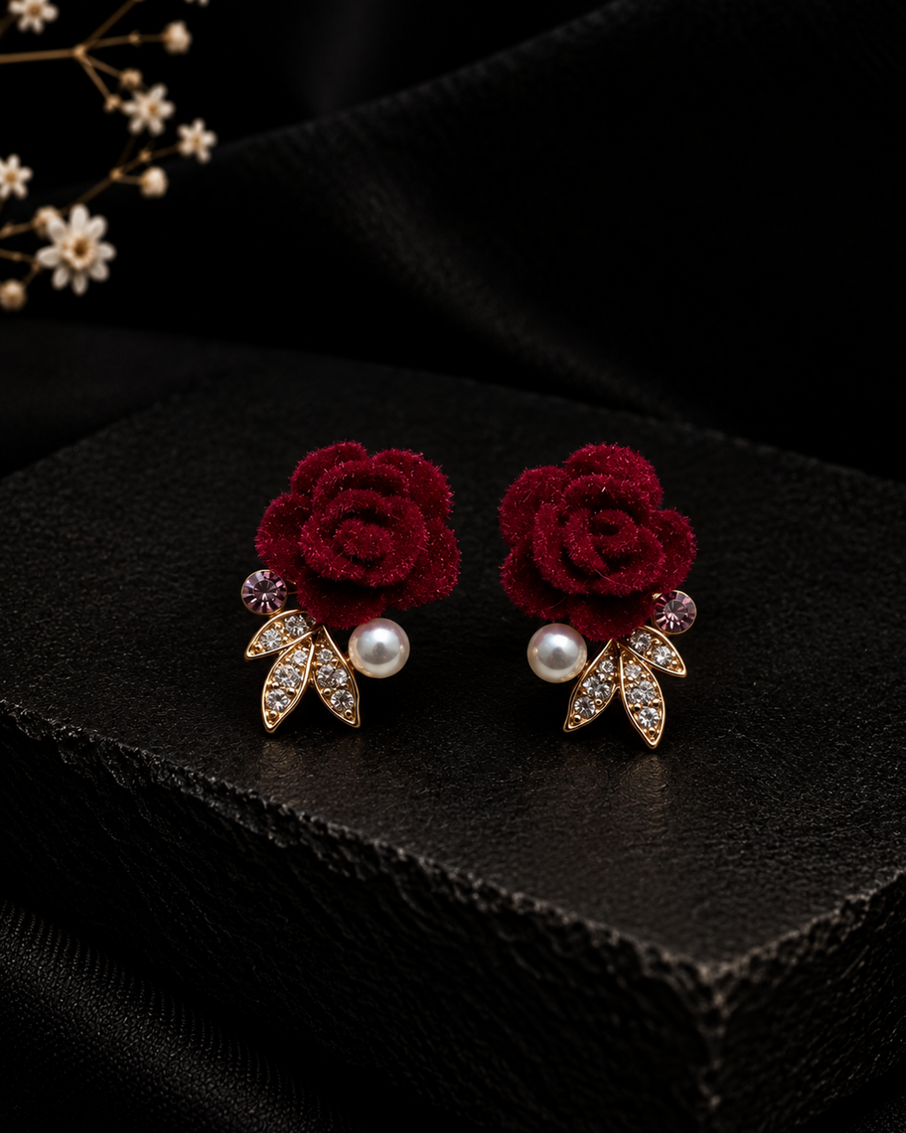 Velvet Rose Statement Studs